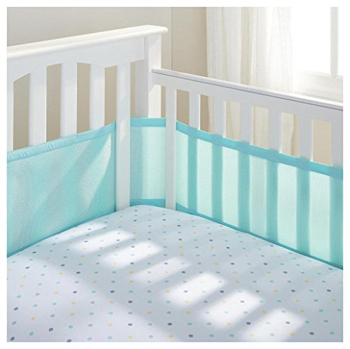 BreathableBaby Breathable Mesh Crib Liner- Aqua, 1 Pack