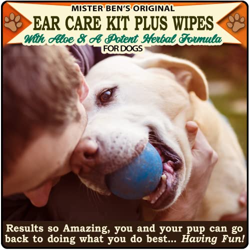 MISTER BEN'S Original Dog Ear Cleaner Kit Natural, Effective Dog Ear
