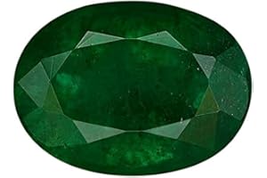 LMDPRAJAPATIS Natural Untreatet AA++ Quality Certified 8.25 Carat/Colombian Emerald Panna Green Loose Gemstone