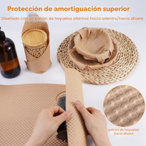 SZSYumUnion Bubble Wrap Roll - Packaging Paper for Moving, Shipping and Gift Wrapping - Sustainable Packaging Materials for Moving Boxes and Fragile Items (38CM x 30M)