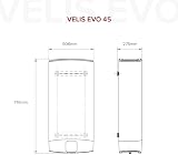 Ariston Velis Evo 45L Twin Tank Electric Water Heater UK view 5