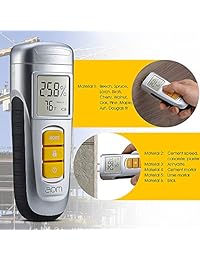AOM   Medidor de humedad con sensor de humedad, herramienta de mano, detector de humedad, prueba de fugas de agua, humedad, para paredes de techo, madera, leña, lima para mejorar el hogar
