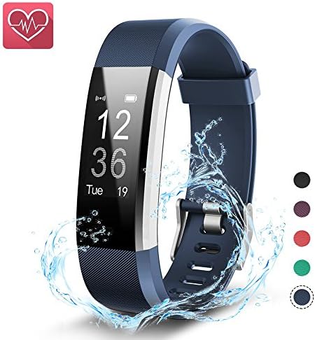 Fitness Tracker,KEDA Activity Tracker Watch Smartband Sport Wristband With Heart Rate Monitor,IP67 Waterproof Smart Bracelet With Pedometer Calorie Counter For IOS &amp; Android Smartphone (Blue)