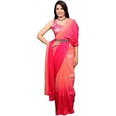 Royal Blue Ready to Wear One Minute Saree In Satin Silk