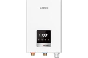 Upgraded Tankless Water Heater Electric, ORBEK 14KW 240 Volt, Endless Hot Water for Residential House Use, 2-3 Point of Use Hot Water, Energy Saving,ETL Certification