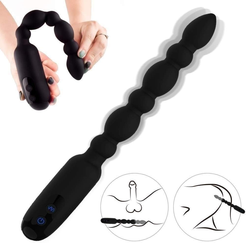Aiwom-zdb|Soft Like 9 Modes Vibranting Silicone Amal Beads for Men Beginner Stimulator an-us Plugs Electric Wireless Remote Control Ań-ál Beads for Men Perfect