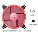 upHere 120mm Red Case Fan 120mm LED Silent Fan for Computer Cases,PWM Fans,CPU Coolers, and Radiators Ultra Quiet, Premium Edition,4 Pin 3 Pack/R12CM4-3