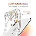 GVIEWIN Compatible for iPhone Xs/X Case, Clear Flower Pattern Design Soft & Flexible TPU Ultra-Thin Shockproof Transparent Floral Cover, Cases iPhone X/iPhone 10 (Spring Flowers/Orange)