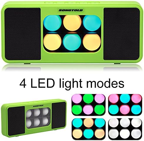 SONGTOLD® Mini Ultra-portable Pulse Wireless Bluetooth Speaker with LED Dancing Lights Handsfree Speaker Home Outdoor Party for Iphone 5/5c/5s/iphone6/iphone6 Plus, Ipad Air/mini 2 3, Samsung Galaxy S3/s4/s5, Note 2/3/4, Android Cellphone