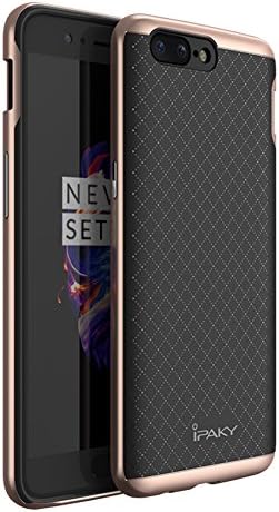 OnePlus 5 Case, Rebex &amp; IPAKY Slim Protective Cover Shock Absorption / Scratch Resistant Soft TPU Case for OnePlus 5 (Rose Gold)