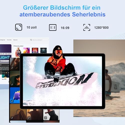 Tablets Android WiFi 6 Großer Speicher,Lernen und Unterhaltung