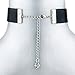 Soft Black Leather Choker Collar Necklace - Size Large