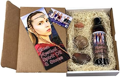 Elven Mystical Healing's Hot Stone Massage kit, with 100% All natural Essential Oils, 8 oz. therapeutic healing Muscle Rub massage oil blend, 3-Hot Stones included. For aches,pains,spasms,and more.