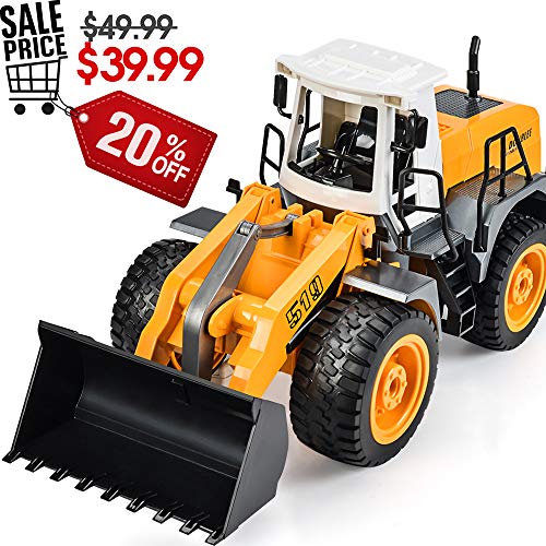 DOUBLE-E-RC-Front-Loader-8-Channel-Full-Functional-RC-Bulldozer-Truck-Electric-Remote-Control-Tractor-with-Lights-Sounds