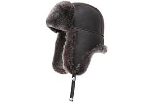 MUMCU'S LEATHER - LEATHER WANTS TO BE MUMCU'S Ushanka Aviator Trapper Leather Hat Men Women, Sheepskin Fur Russian Soviet Earflaps Hat, Warm Outdoor Winter Hat 2024