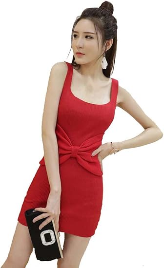 Amazon Kimberley ワンピース ミニ 赤 ニット 3way オフショルダー チューブトップ タイト キャバ嬢 ドレス ナイトドレス セクシー パーティードレス 通販
