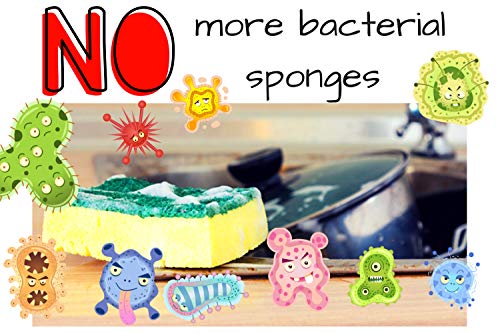 image for Scrubme Silicone Dishwashing Gloves with Scrubber & Bonus Hook | 100% 