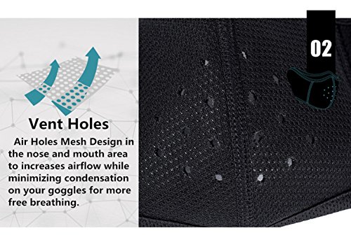image for ChinFun Balaclava Windproof Tactical Winter Half Face Ski Mask Keep Wa