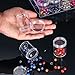 Blulu Clear Bead Organizer Small Bead Storage Containers Set 12 Pieces Plastic Storage Cases Cylindrical Clear Craft Supply Case for Earrings, Rings, Necklace, Threads, Beads(1.9 x 1.5 x 1.5 Inches)