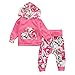 Baby Girls Long Sleeve Floral Hoodie + Pant 2 PCS Outfits Clothing Set (70 Fit 0-3M)