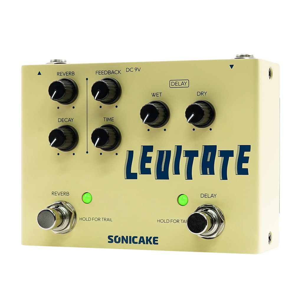 SONICAKE Digital Delay and Reverb Guitar Pedal 2 in 1 Guitar Effects Pedal Levitate — image 1