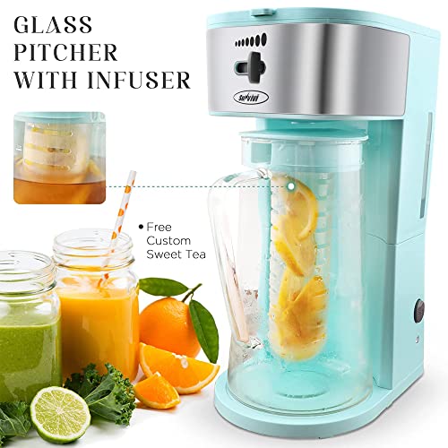 Sunvivi Iced Tea Maker with 3 Quart Glass Pitcher, Iced Coffee Maker