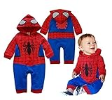 StylesILove Baby Boy Spider-man Hoodie Romper Costume