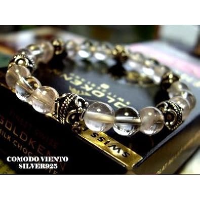 Amazon Comodo Viento 王冠 Silver 天然石 数珠 ブレスレット Amazon Comodo Viento 王冠 Silver 天然石 数珠 ブレスレット