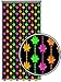 Beaded Curtains - Black Light Reactive Neon Pot Leaf Door Beads #61140