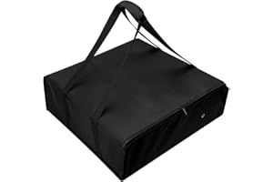 TOGETRUE Pizza Bag, Insulated Pizza Bags for Delivery Carry Hot, Large Pizza Food Delivery Bag for Doordash, Uber Eats, Pizza Warmer Bags for Personal Use, 20 x 20 (Basic Black)