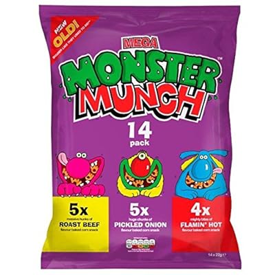 Monster Munch Variety Flavour Crisps Multipack 14 x 22g