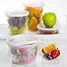 50pk 16oz Small Plastic Containers with Lids - Freezer & Deli Containers