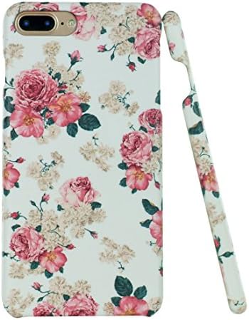 Paele:10154-7P iPhone 7 Plus Case, Case for iphone 8 plus, Red Rose Retro Floral Pattern Case for iPhone 7 Plus(5.5 inch)，Floral 4