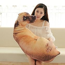 XIAOHONG 3D Dog Throw Pillow Stuffed Animal Throw