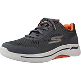 Skechers Men's Go Walk Arch Fit Mesh Lace-Up | Arch Fit Removable Insole, Ultra Go Cushioning, Comfort Pillar Technology, Breathable Mesh Upper, Machine Washable