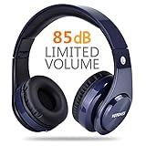 Votones Wireless Bluetooth Headphones, Adjustable Bluetooth Over Ear Headset,Lightweight Fold-able Earphone with Microphone (Blue)