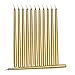 12 Pack Tall Taper Candles - 12 Inch Metallic Gold Dripless, Unscented Dinner Candle - Paraffin Wax with Cotton Wicks - 10 Hour Burn Time