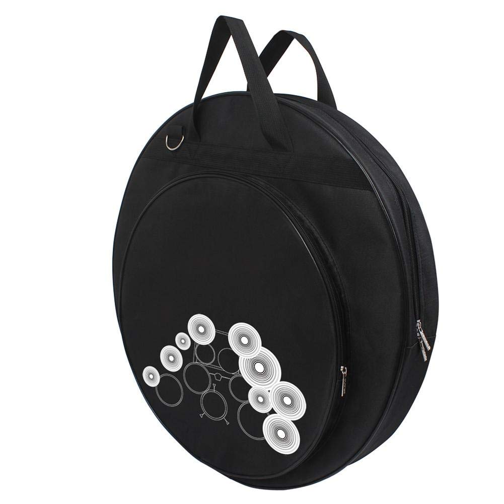 Cymbal Bag, 21-Inch Cymbal Bag Packback Three Pockets with Removable Divider Shoulder Strap High Tensile Strength Designed Bag with 3 Pockets and 1 Removable Divider.