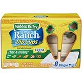 Hidden Valley Light Ranch Dip Cups 8 - 1.5 oz Cups (Pack of 2)