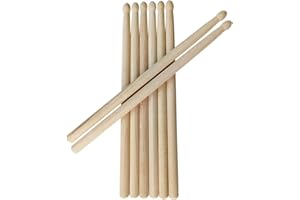 ESOWEMSN 3 Pairs of (6pcs) Wooden Drum Sticks Hard Maple Drumsticks Accessories Percussion Instruments Kids/Student/Beginners Wood Tip Maple Drumsticks for Rock Band