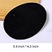 Beaulegan Repair Patches - 4 PCS Elbow Knee Iron-on Velvet Patches, Oval & Black
