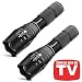 Led Tactical Flashlight,XML-T6 Flashlight As Seen on TV,5 Light Modes 2000 Lumen Torch with Adjustable Focus for Camping,Fishing,Emergency(2 Pack) primary