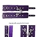 Muatoo PU Leather Purple Handcuffs Soft Wrist Cuffs For Women Men Cosplay Play
