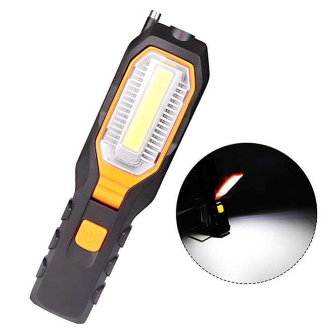 Leoie COB Handheld Movable Work Lights USB Charging Multi-Functional and Folding Emergency Lights Orange