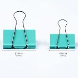 Northern Brothers Large Foldback Binder Clips 41mm 51mm 30Pcs Assorted Colours view 2