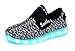 Santiro Boys Girls Light up Shoes for kids 7 Colors Light LED Fashion Slip on Sneakers USB Charging Luminous Sneakers SSK006B1-38