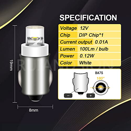 Ruiandsion 4pcs 3898 BA7S LED Bulbs Blue DC 12V 2835 Iceland