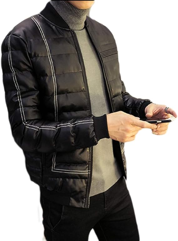 Amazon Habille ハビー メンズ レザージャケット 中綿 ブルゾン 大きいサイズ 冬服 フェイクレザー 2カラー コート ジャケット 通販