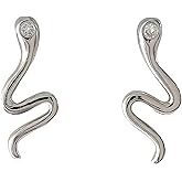 Buyongwant Butterfly Earrings for Women Tassel Y2k Irregular Silver Blue Valentine's Day Mother's Day