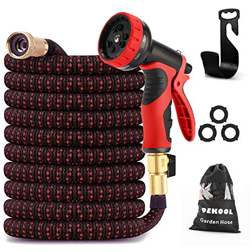 Expandable Garden Hose 50 Feet with 10 Functions Nozzle, Lightweight No
